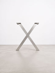 X-formede bordben, 71 cm – Stainless Steel Polished