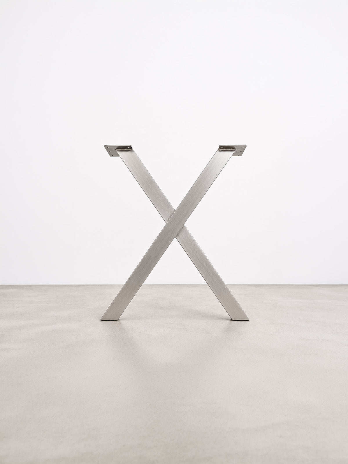 X-formede bordben, 71 cm – Stainless Steel Polished