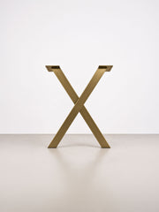 X-formede bordben, 71 cm – Messing