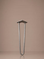 Hairpin bordben, 2 stænger, 51 cm - Raw Metal