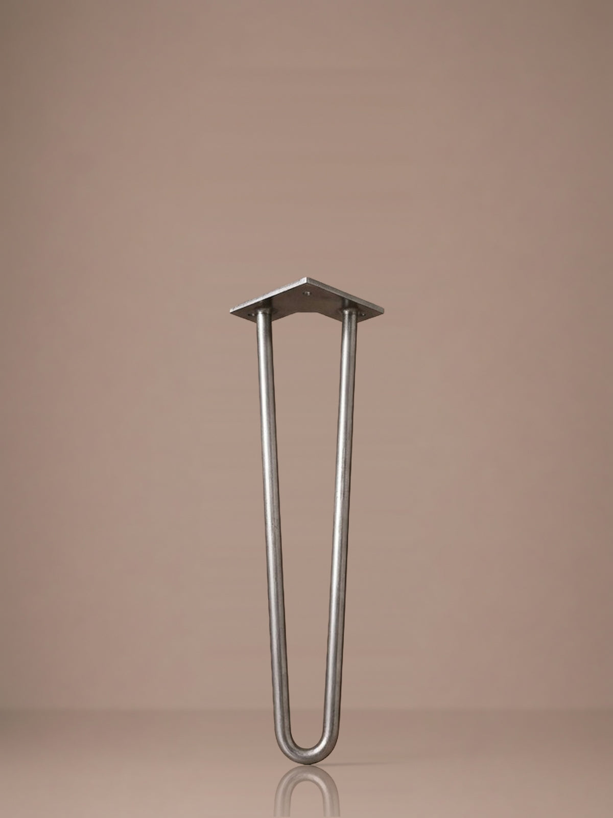 Hairpin bordben, 2 stænger, 51 cm - Raw Metal
