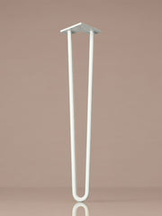 Hairpin bordben, 2 stænger, 71 cm - Milky White