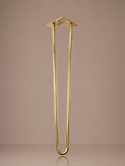 Hairpin bordben, 2 stænger, 71 cm - Messing