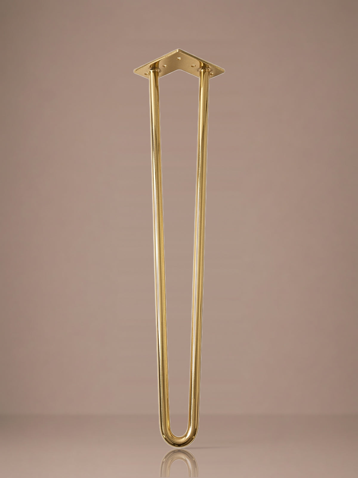 Hairpin bordben, 2 stænger, 71 cm - Messing