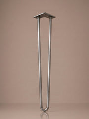 Hairpin bordben, 2 stænger, 71 cm - Raw Metal