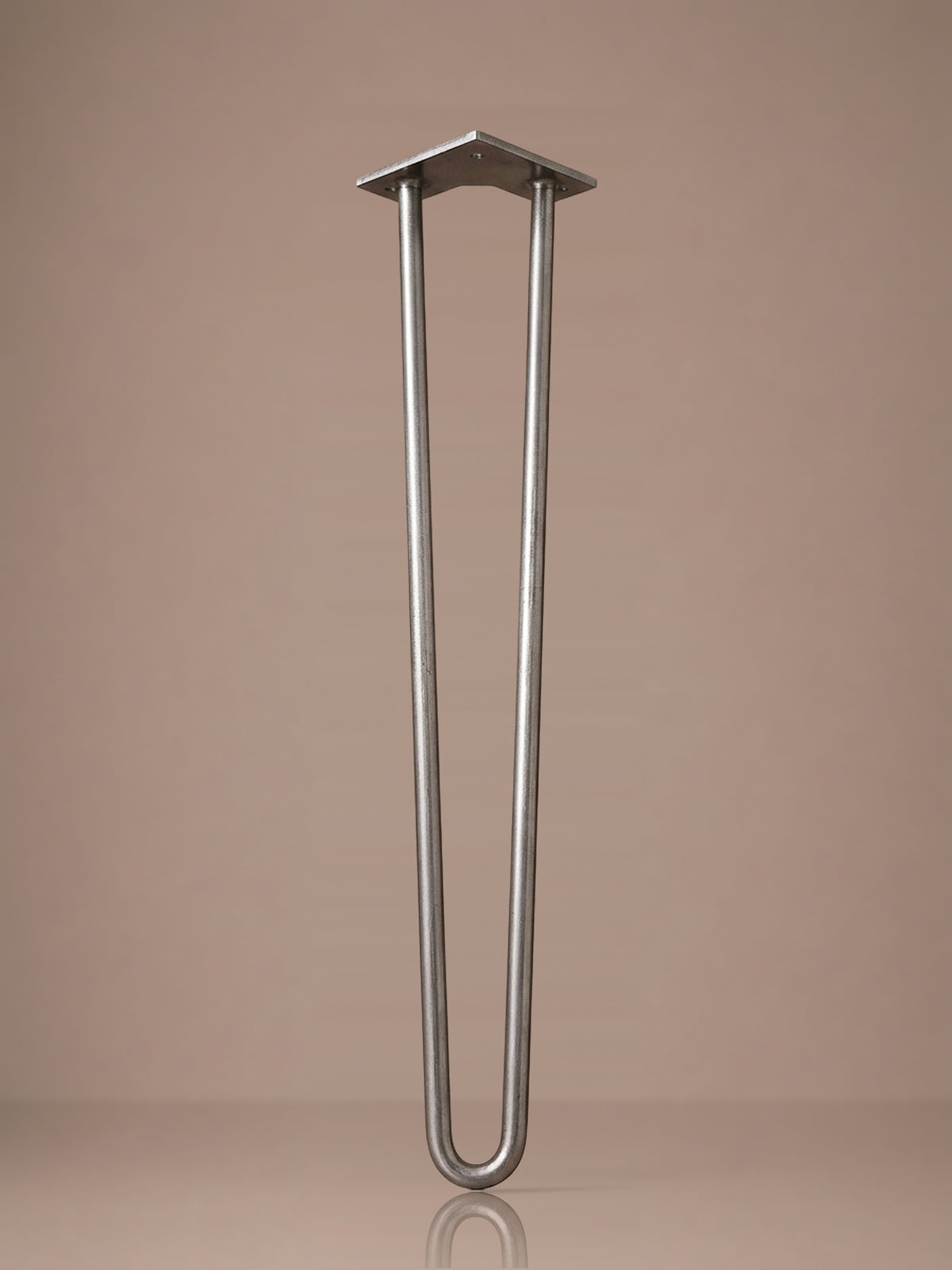Hairpin bordben, 2 stænger, 71 cm - Raw Metal