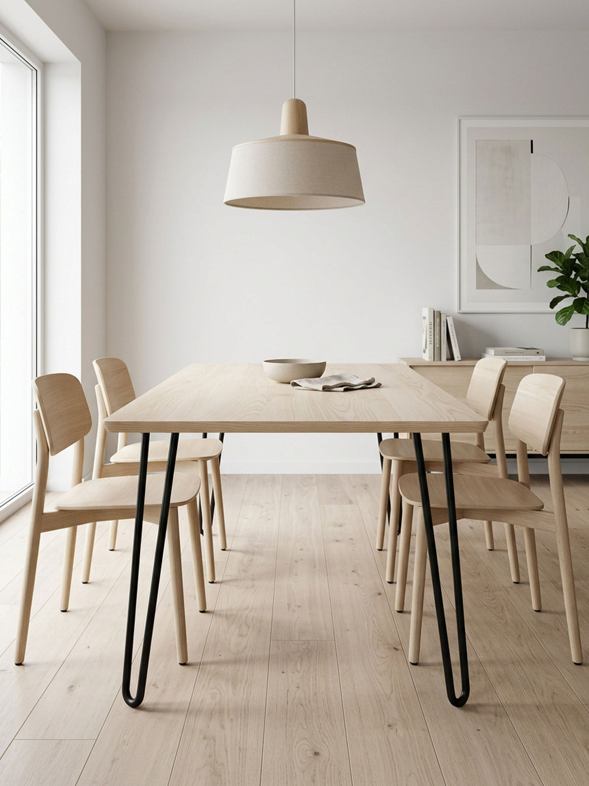 Hairpin bordben, 2 stænger, 71 cm, skrå – Late Night Black