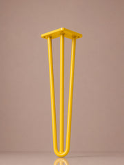 Hairpin bordben, 3 stænger, 51 cm Optimistic Yellow