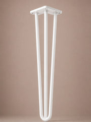 Hairpin bordben, 3 stænger, 71 cm - Milky White