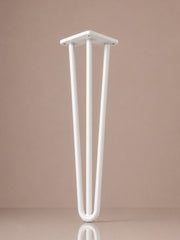 Hairpin bordben, 3 stænger, 51 cm Milky White