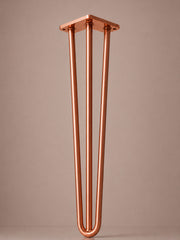 Hairpin bordben, 3 stænger, 71 cm - Copper