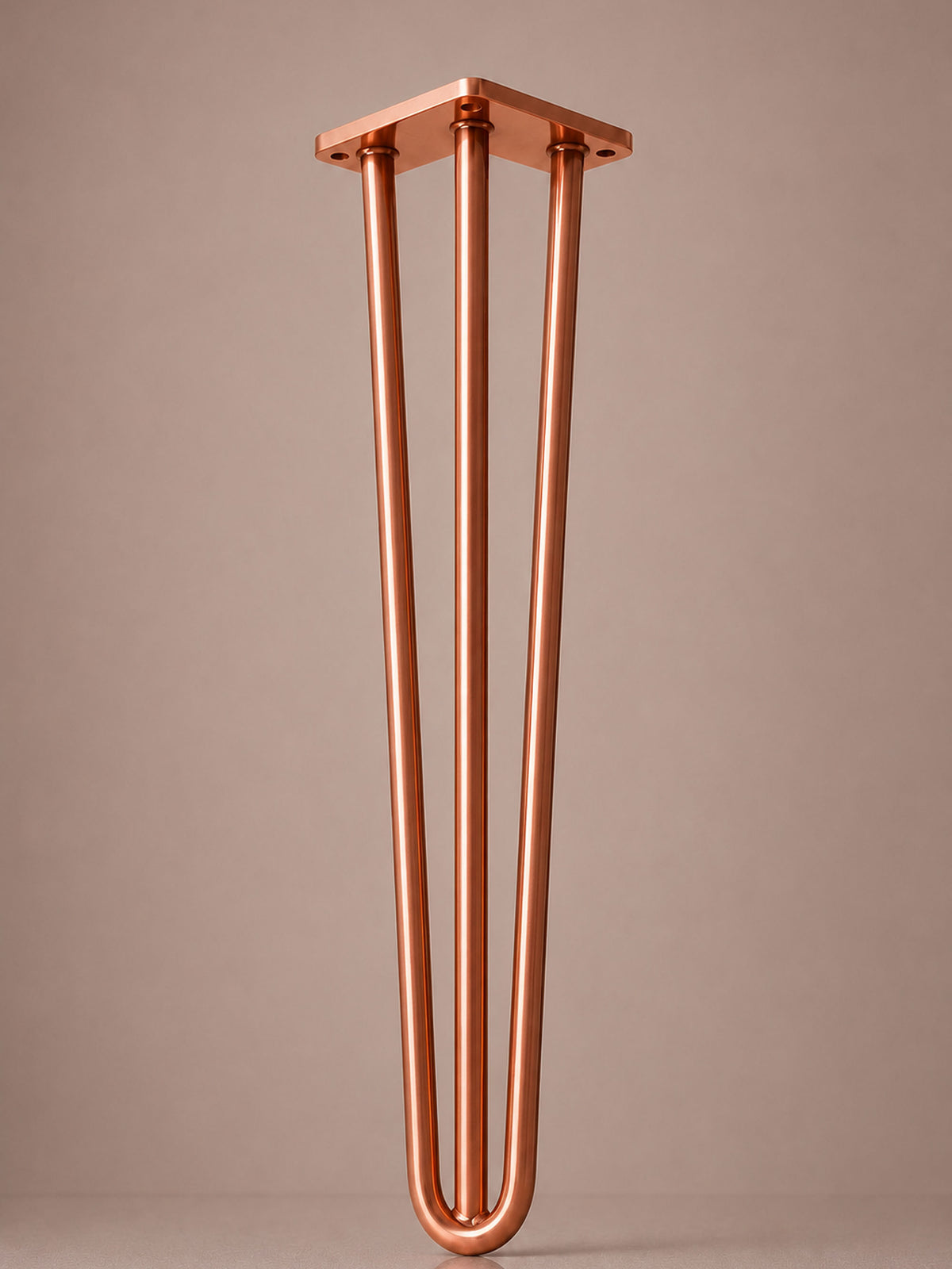 Hairpin bordben, 3 stænger, 71 cm - Copper