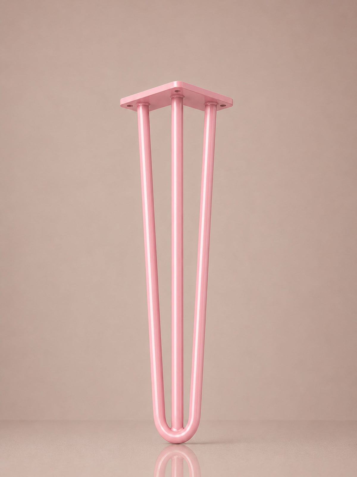 Hairpin bordben, 3 stænger, 51 cm Macaron pink