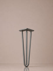 Hairpin bordben, 3 stænger, 35 cm Raw Metal
