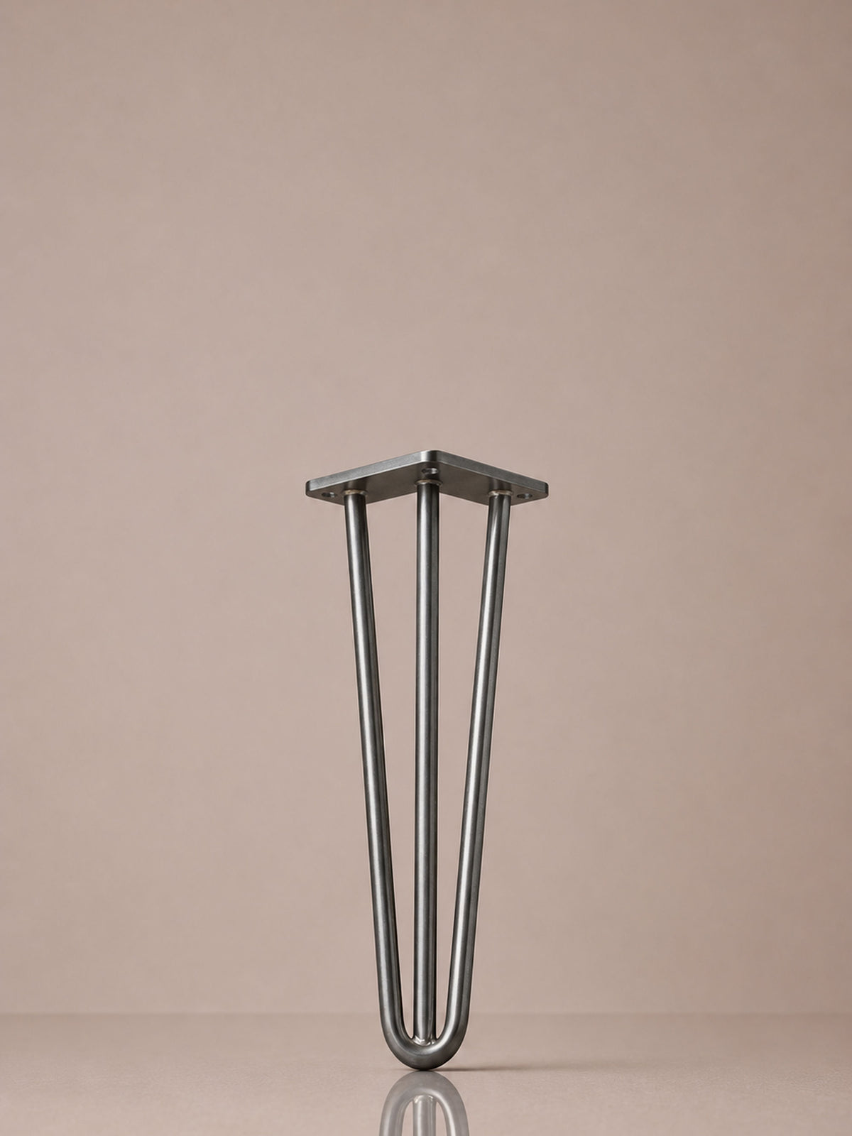 Hairpin bordben, 3 stænger, 35 cm Raw Metal
