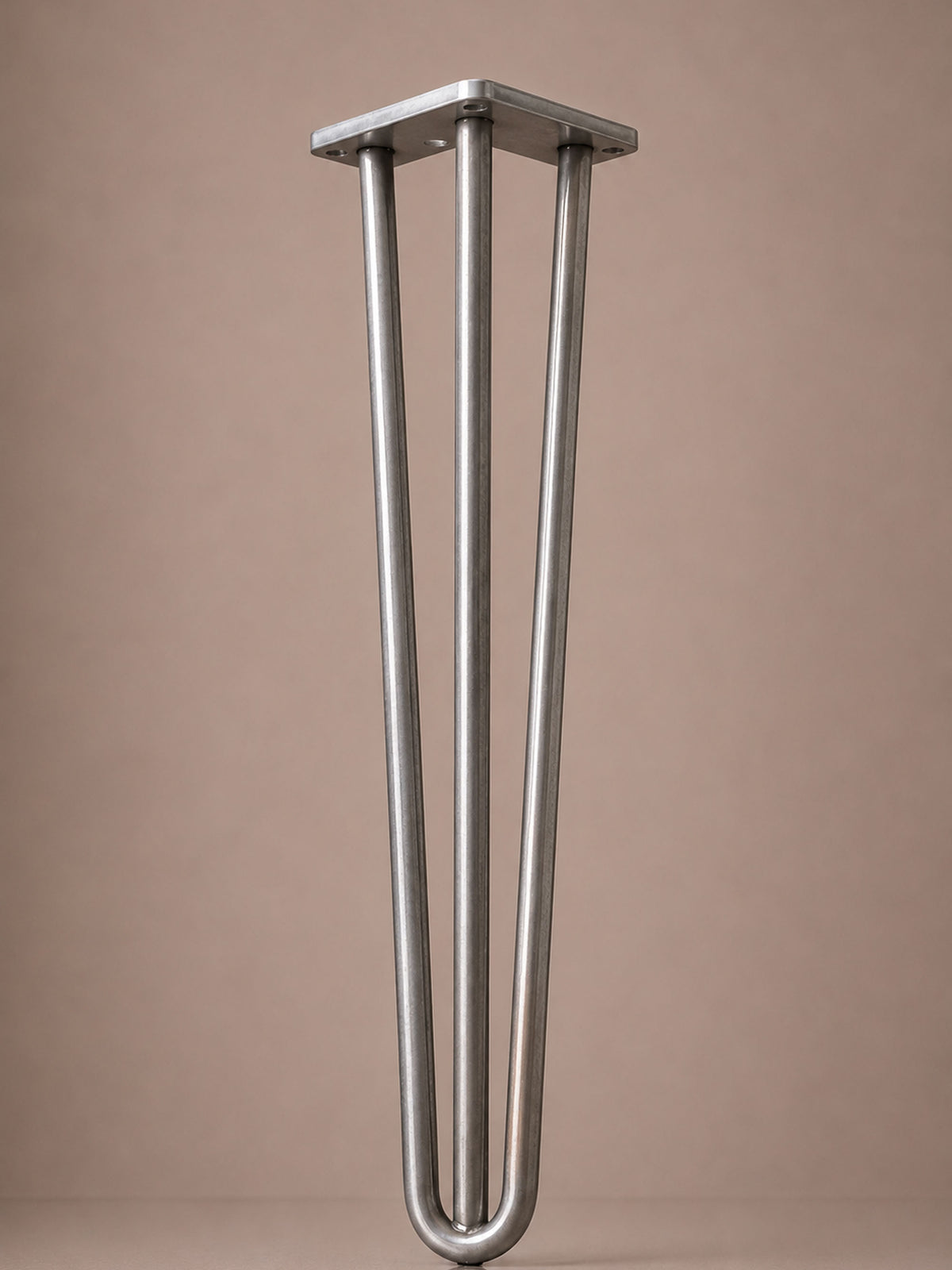 Hairpin bordben, 3 stænger, 71 cm - Raw Metal