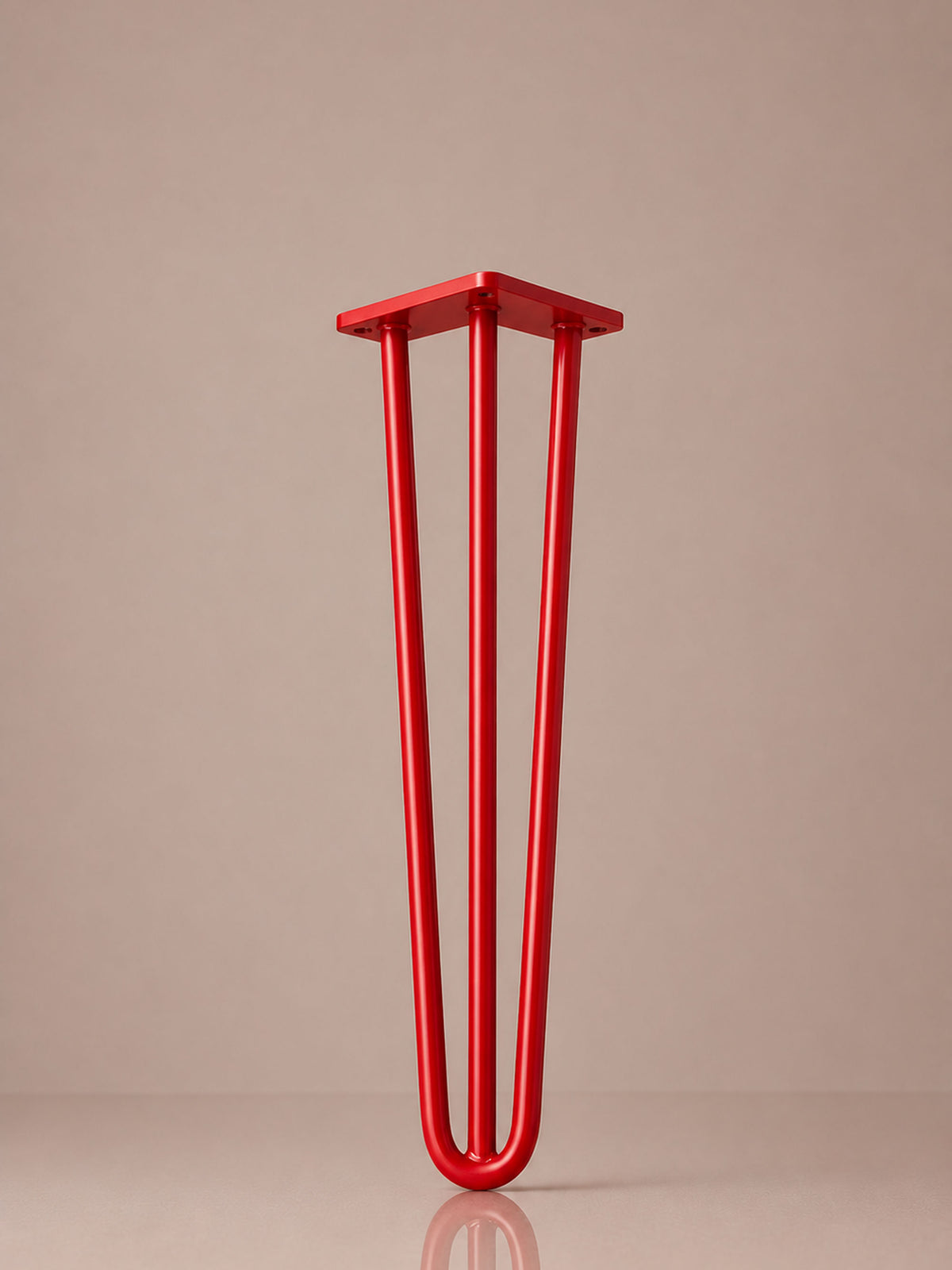 Hairpin bordben, 3 stænger, 71 cm - LIPSTICK RED
