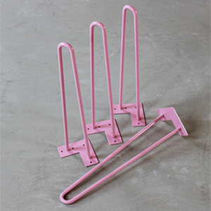 hairpin bordben pink 51cm 2 stænger 4stk