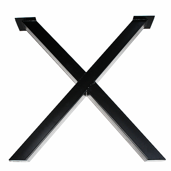 Sort x formede bordben 71cm